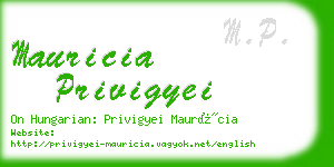 mauricia privigyei business card